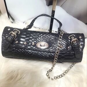 EUC Metro 7 Brand, Black Small Clutch On A Chain